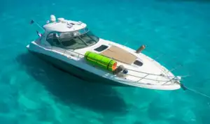 Boat rental Marina Puesta del Sol yacht cruising in calm lagoon and sea