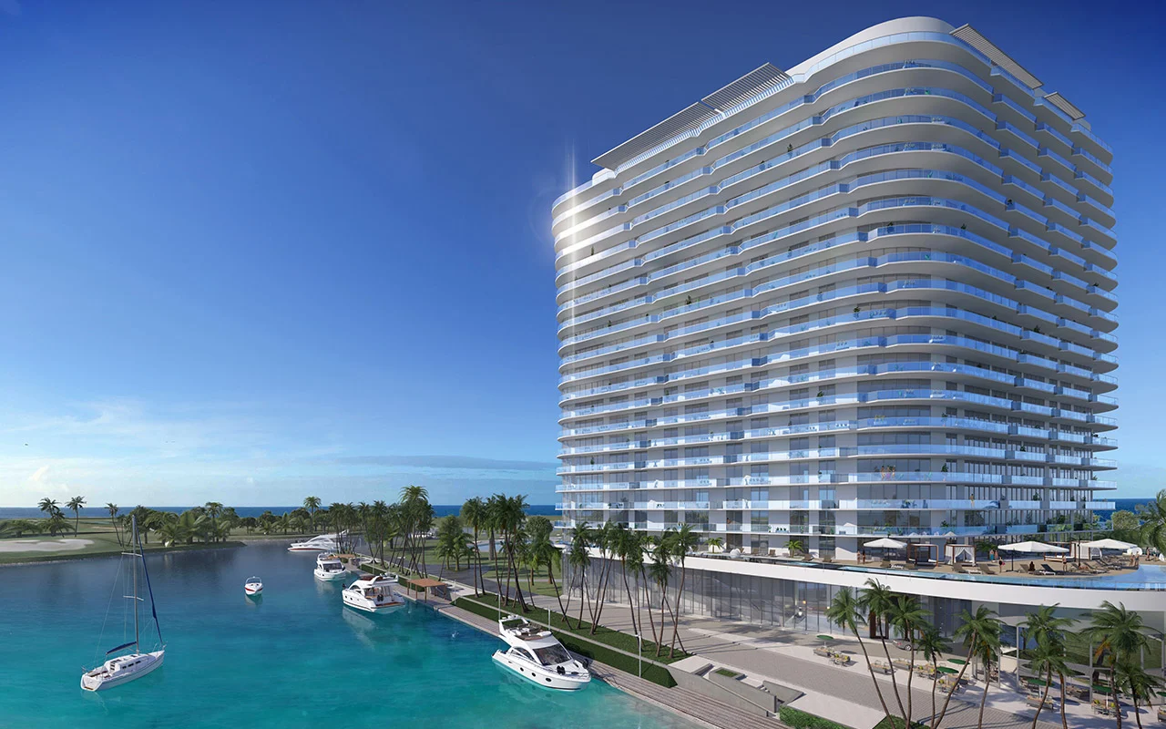 Boat rental SLS Harbour Novo Cancun yacht cruising in lagoon and sea