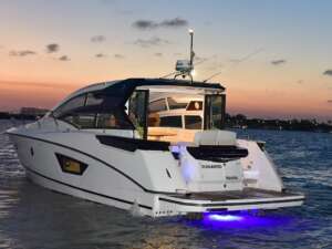 Boat rental Sunset Admiral Yacht Club Marina yacht cruising in lagoon and sea